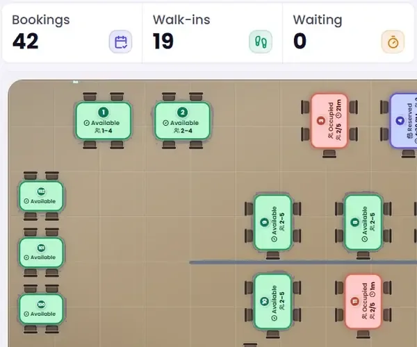 معاينة برنامج تابلي لحجز طاولات المطاعم 4